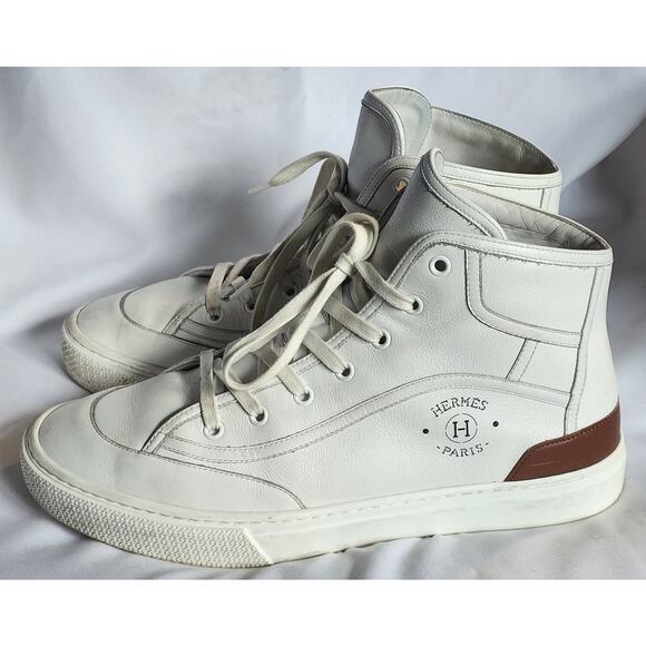 Authentic Hermes Get Up Leather Sneakers Shoes sz 42 US 9 - 10 w Prada dust bag main image 7